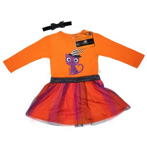 Body Halloween Gato Ni&ntilde;a 0-3 Meses