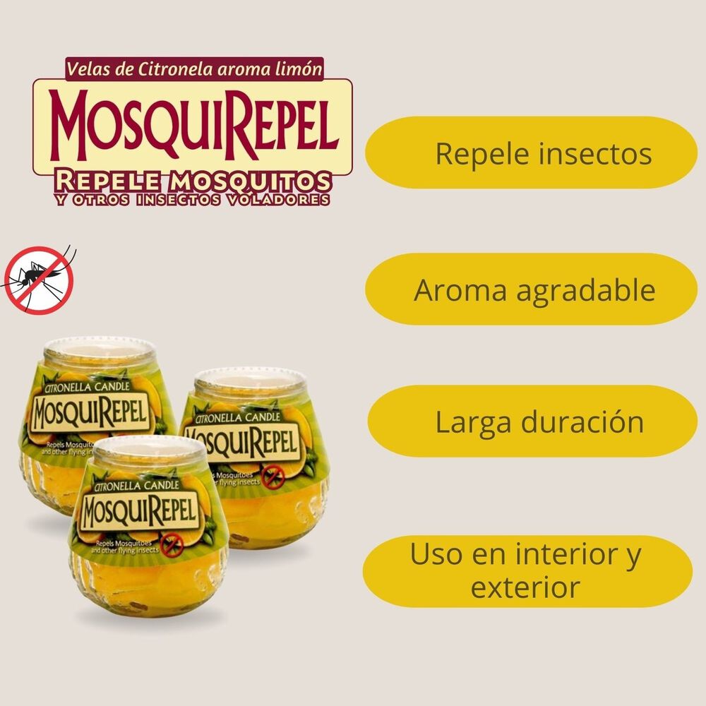 Vela De Citronela Repelente De Mosquitos 198 Gr Mosquirepel image number 2.0