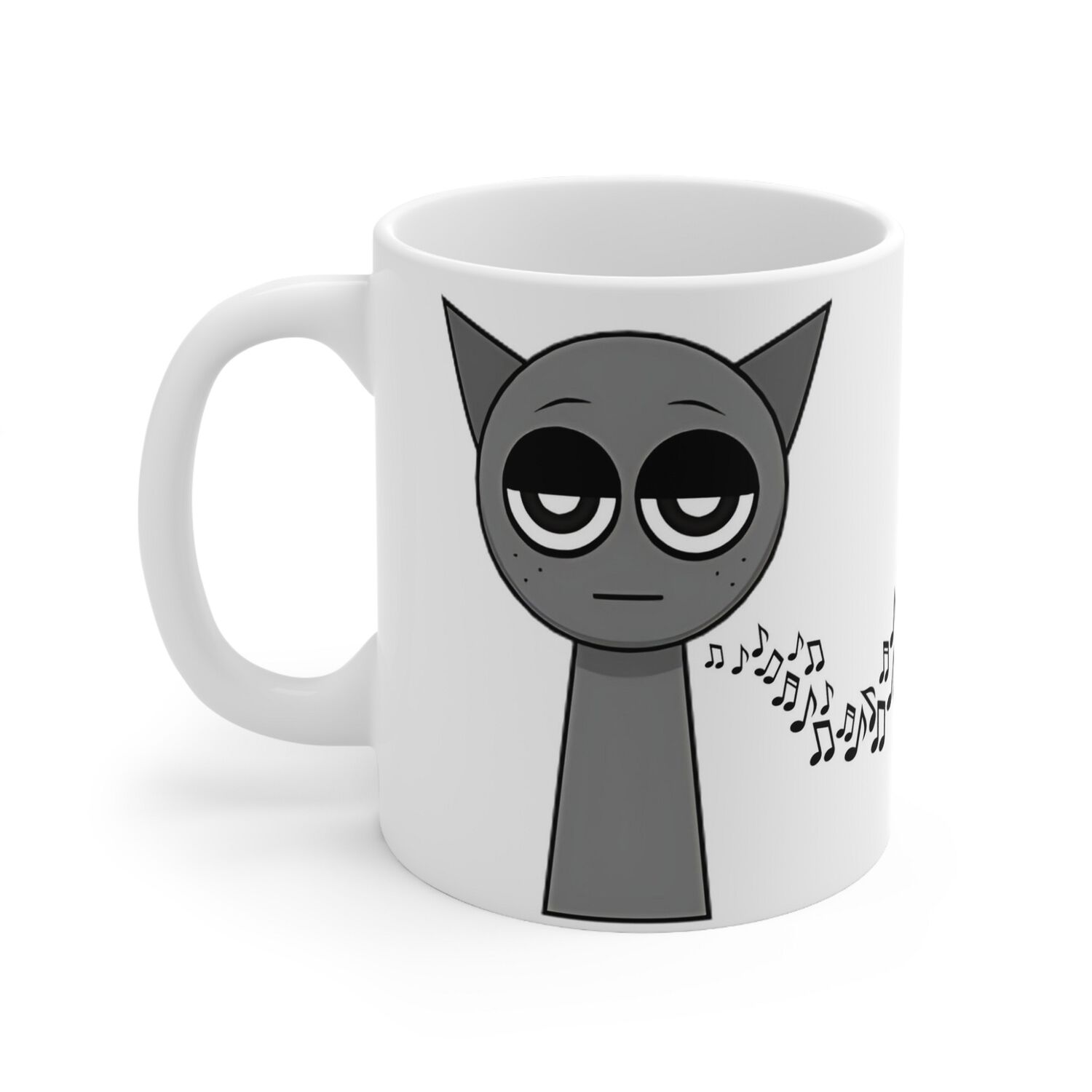 Taza Sprunki Gray - Personaje Incredibox Cer&aacute;mica Blanca image number 0.0