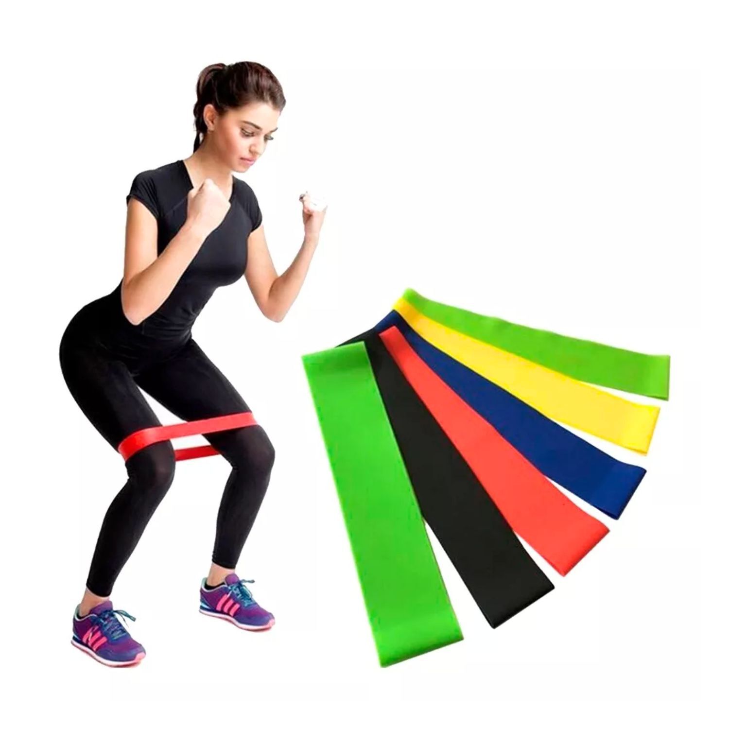 5 Ligas 32cm Colorido Juego De Ligas Para Ejercicio Fitness image number 0.0