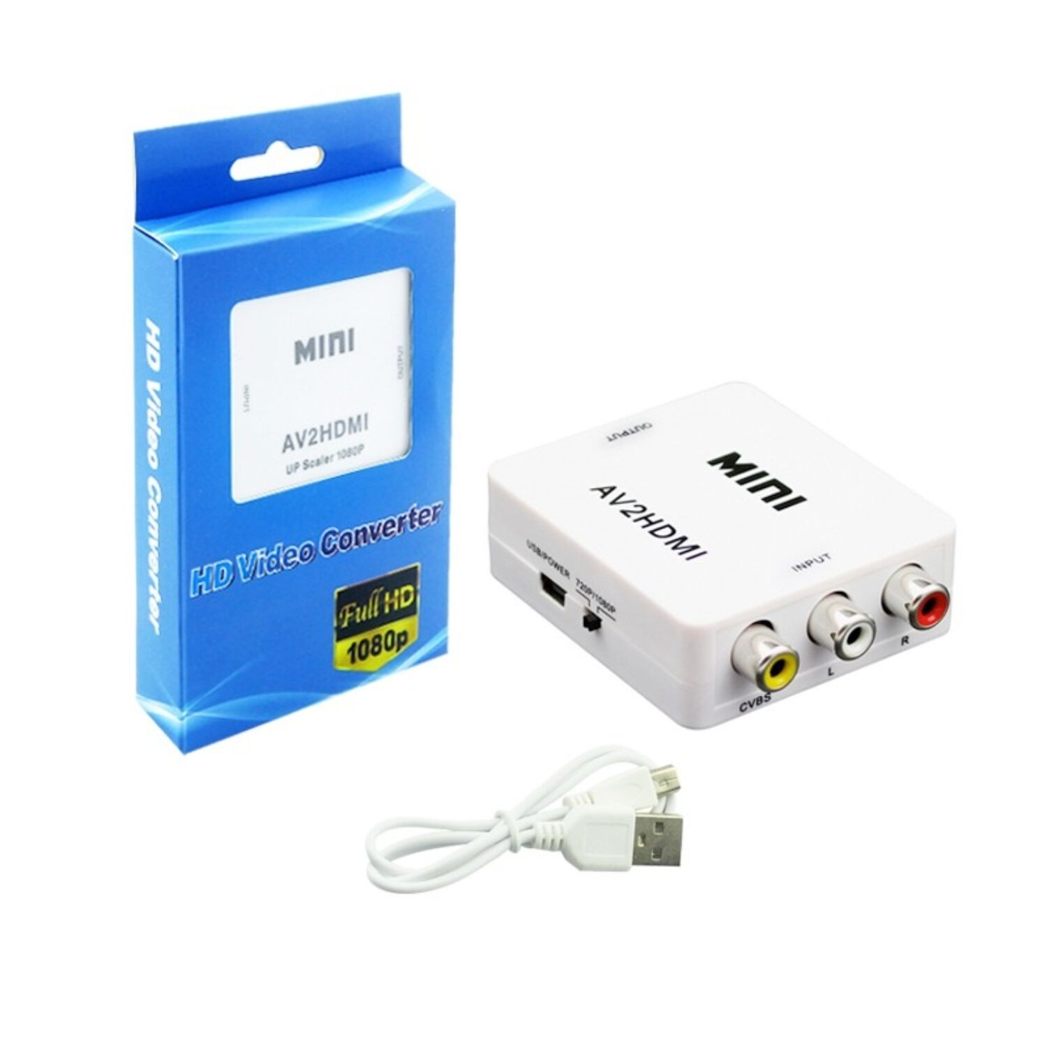Convertidor De Av A Hdmi Con Audio Convierte Audio/video Rca En Hdmi Caja image number 0.0