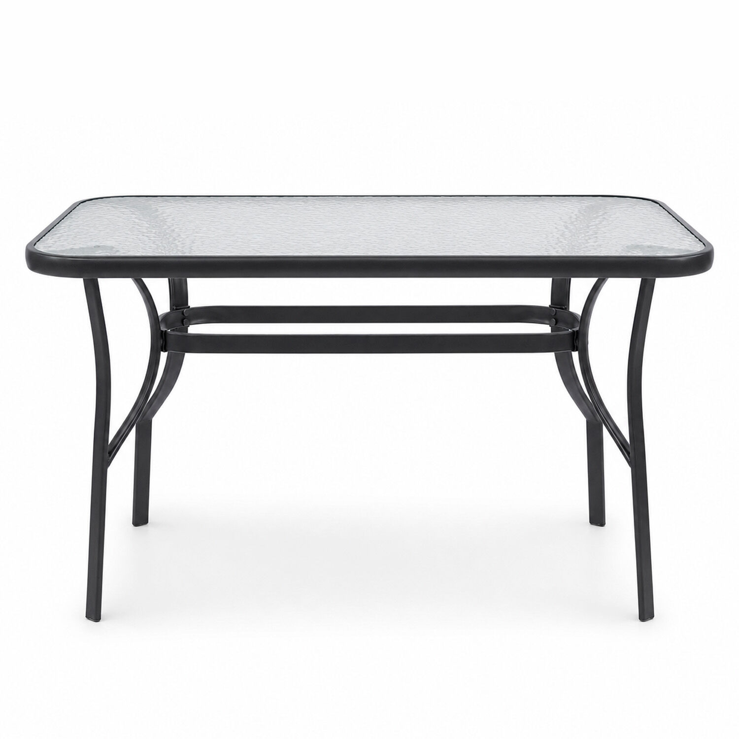 Mesa Terraza Vidrio Y Acero 70x70x120 Negra image number 3.0