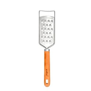 Rallador De Mano Para Queso 27cm Acero Mango Madera Cocina
