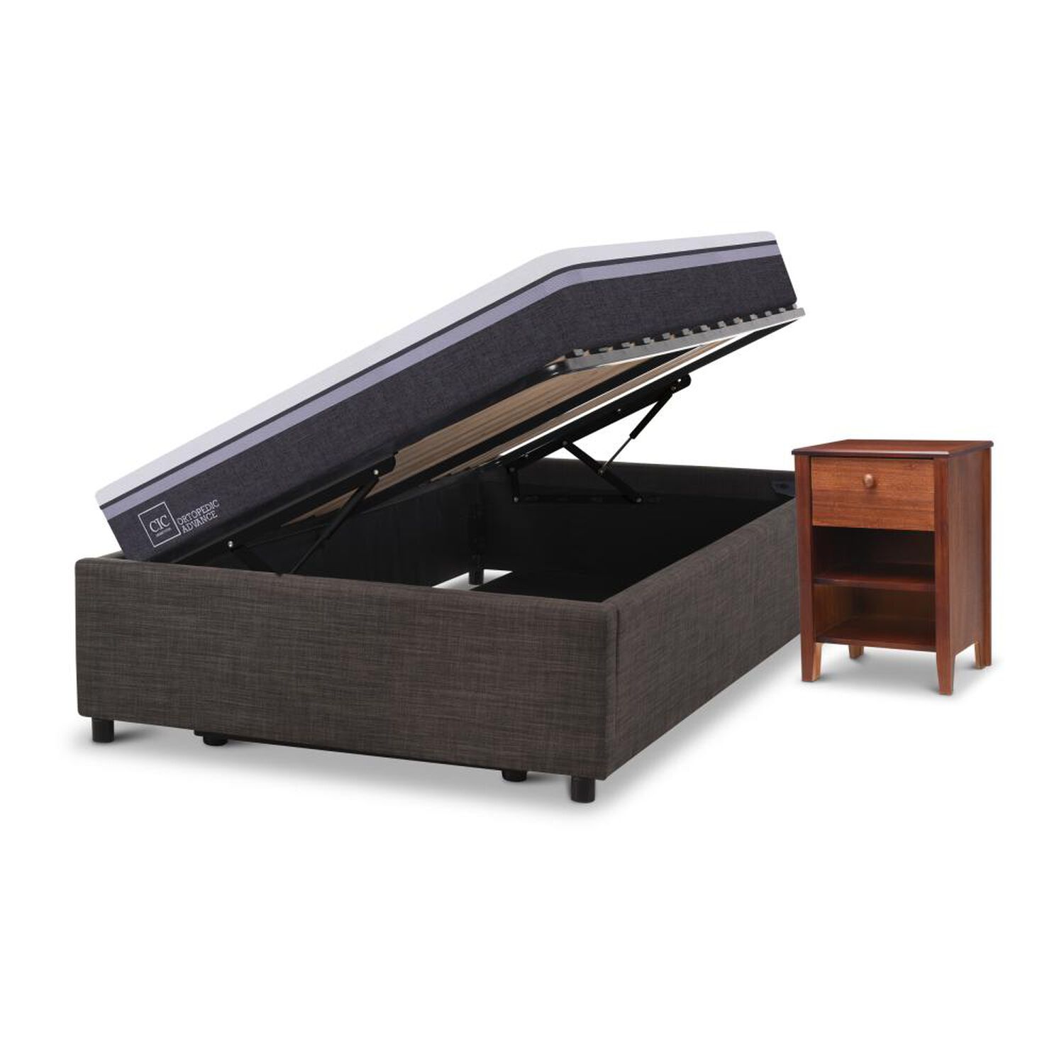 Cama Ba&uacute;l Cic Ortopedic Advance / 1.5 Plazas / Base Normal + Velador image number 6.0