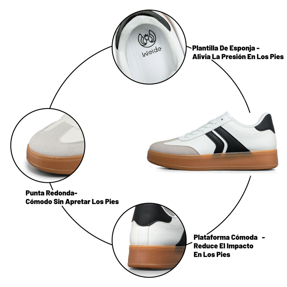 Zapatilla Deportiva Mujer Clásico De Colores Weide Tfa209 image number 8.0