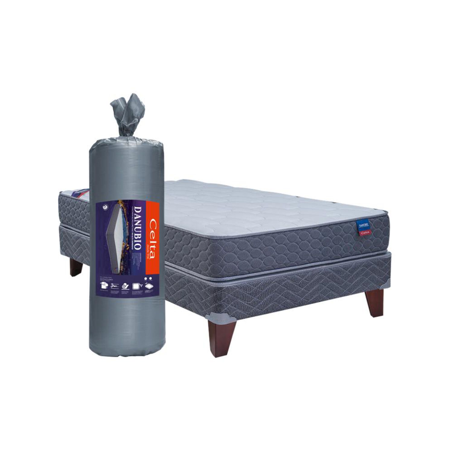 Cama Europea Celta Danubio / 1 Plaza / Base Normal / 190 Cm image number 0.0
