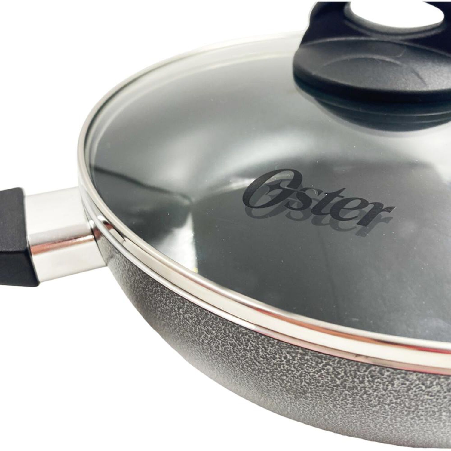 Wok Aluminio Con Tapa Bastone Oster / 24.5 Cm / 2 Piezas image number 3.0