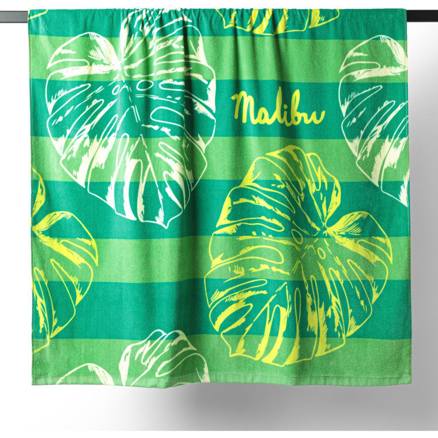 Toalla De Playa Casaideal Hojas Verdes / 100 x 180 Cm image number 1.0