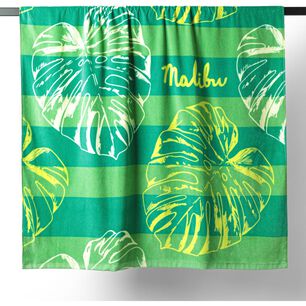 Toalla De Playa Casaideal Hojas Verdes / 100 x 180 Cm