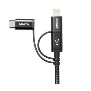 Cable De Carga 3 En 1 Usb Negro