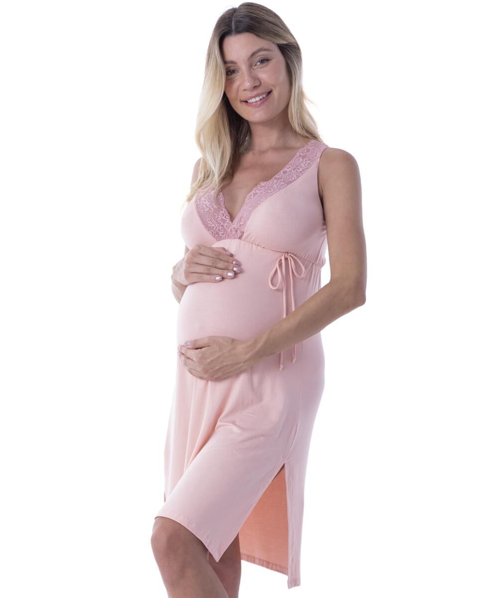 Camisa De Dormir Maternal Y Lactancia Rosa 2rios en Oferta compra en Hites