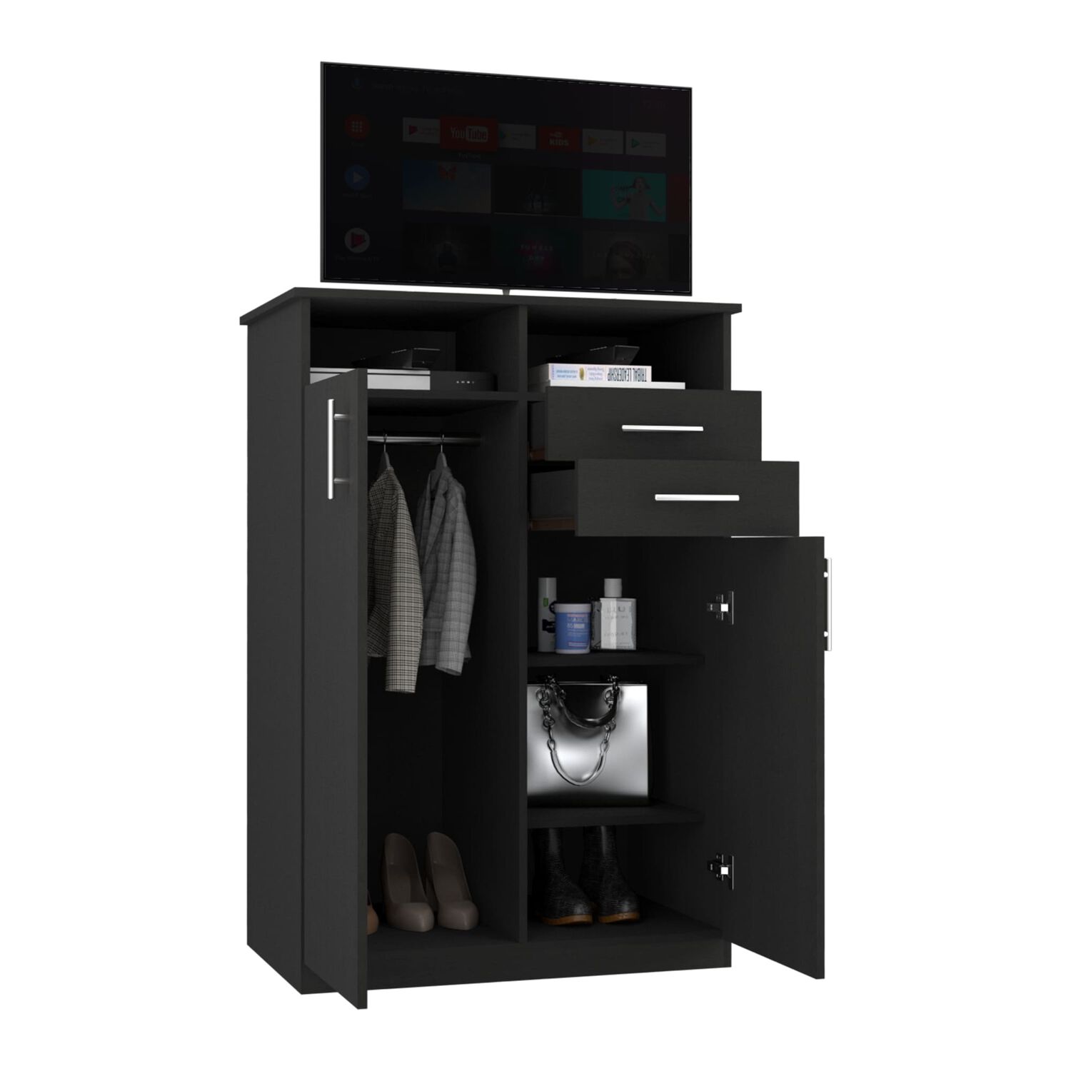 Closet 2 Puertas 2 Cajones Fm-022n - Negro image number 1.0