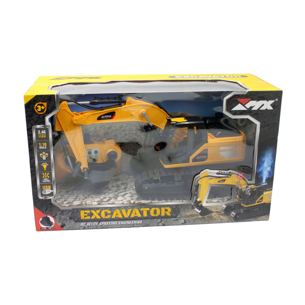 Retroexcavadora Juguete Rc Luz Y Sonido Escala 1:18 - Ps image number 4.0