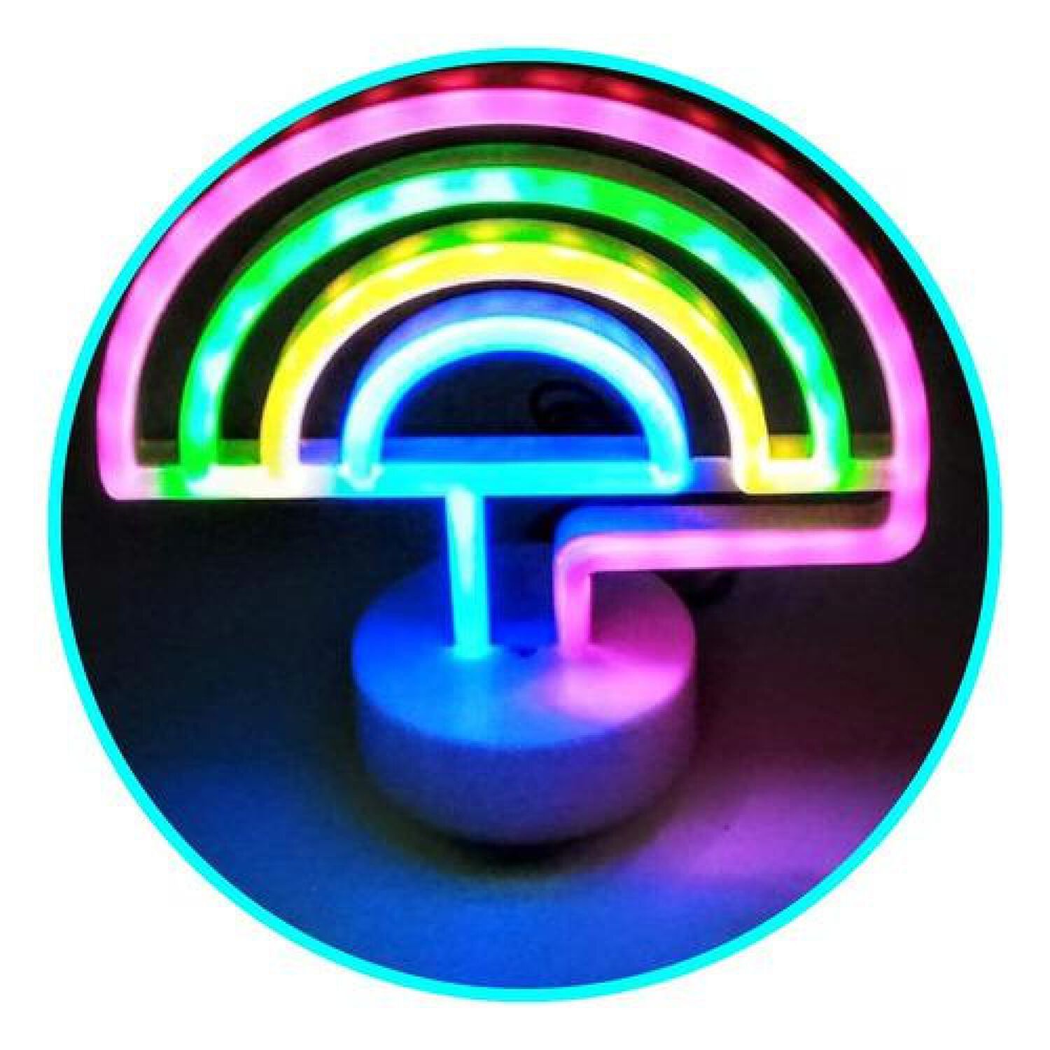 L&aacute;mpara Ne&oacute;n Led Arcoiris Pila Decoraci&oacute;n image number 2.0