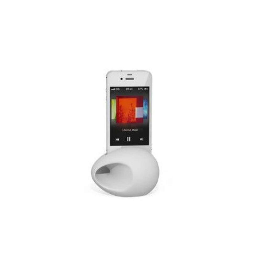 Altavoz Parlante Iphone Silicona Blanco image number 2.0