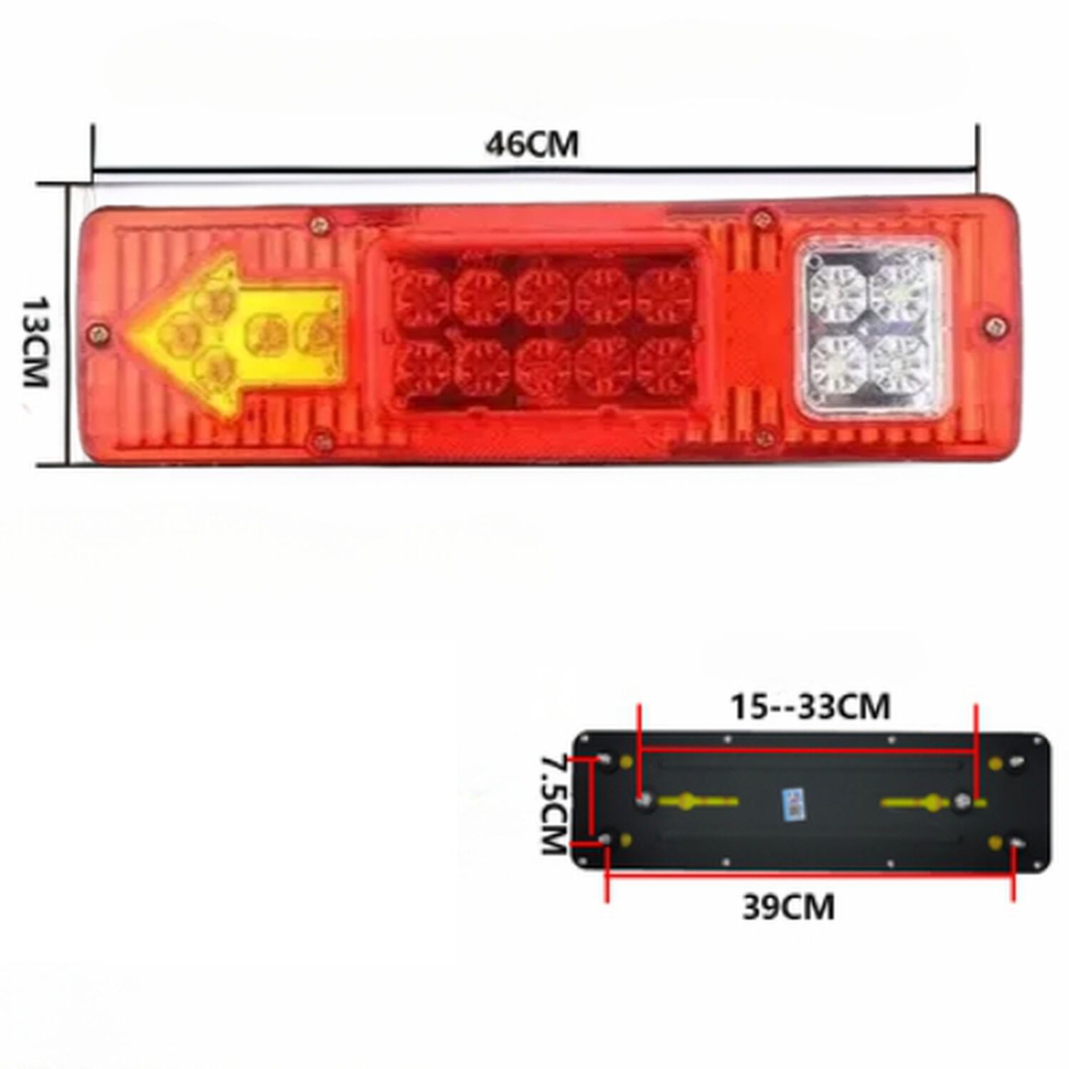 Kit 2 Focos Luz Led Trasera 24v Para Autos Camion Universal image number 4.0