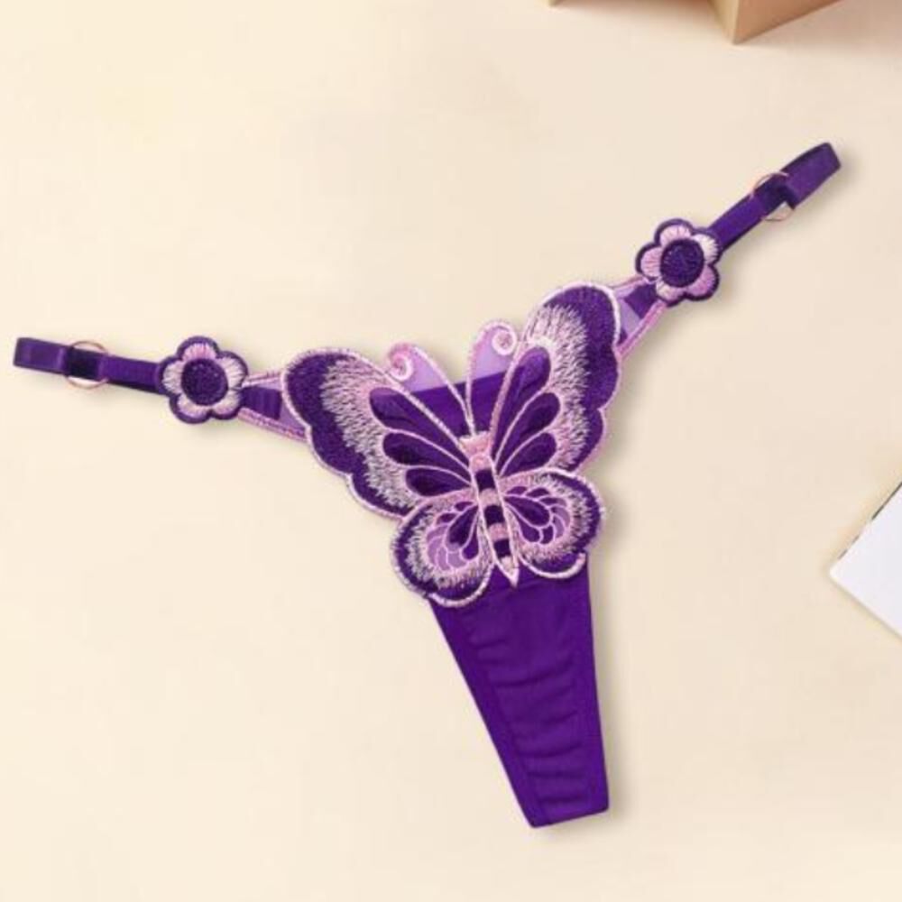 Colaless Bordado Mariposa, Cinta Ajustable Lenceria Exotica image number 26.0