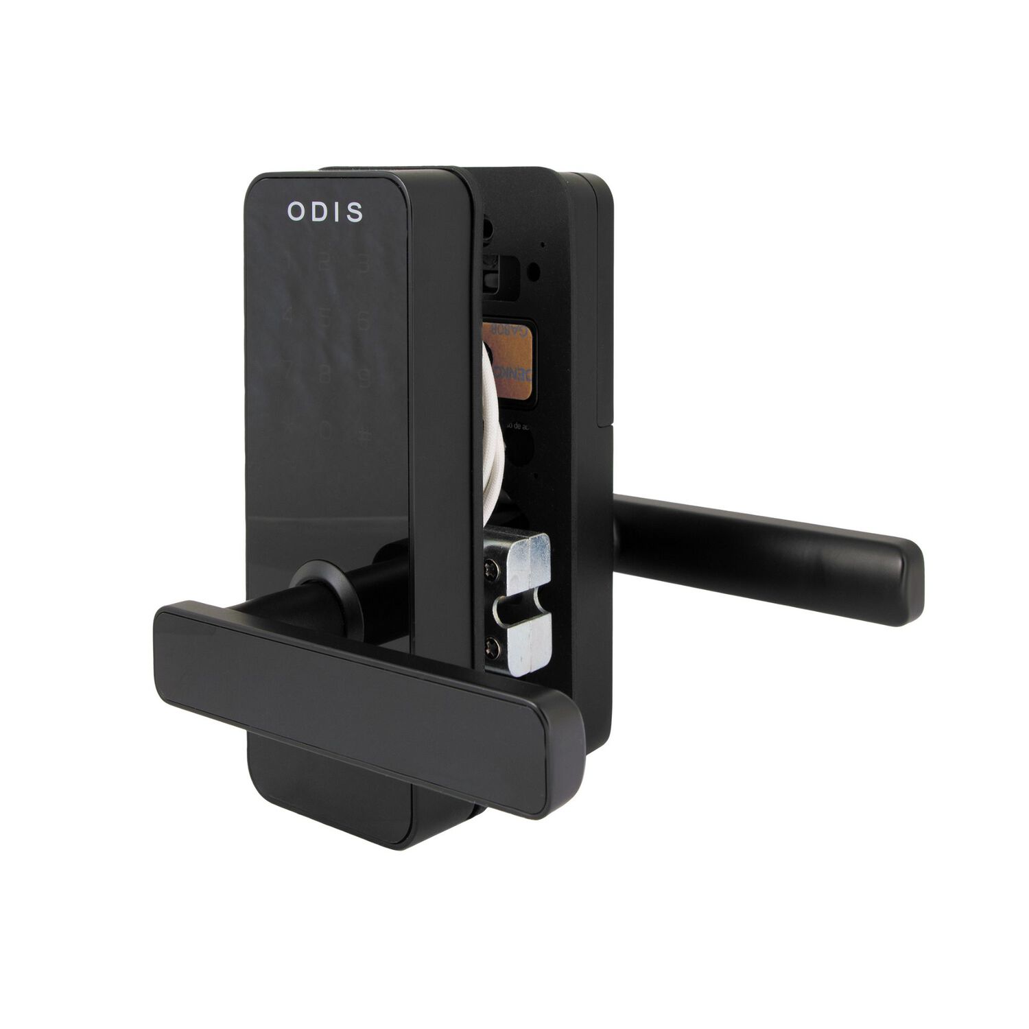 Cerradura Digital Odis 7700 Con Picaporte Manilla Reversible - Negro image number 3.0