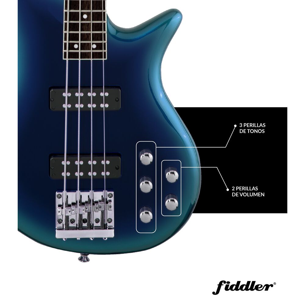 Bajo El&eacute;ctrico Azul Fiddler + Amplificador 20 W image number 4.0