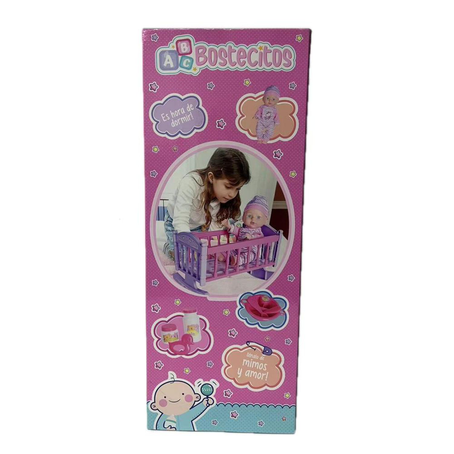 Mu&ntilde;eca Babydoll Bostecitos Abc Acc Con Cuna image number 3.0