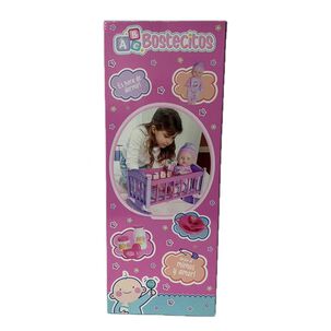 Muñeca Babydoll Bostecitos Abc Acc Con Cuna Muñeca Babydoll Bostecitos Abc Acc Con Cuna
