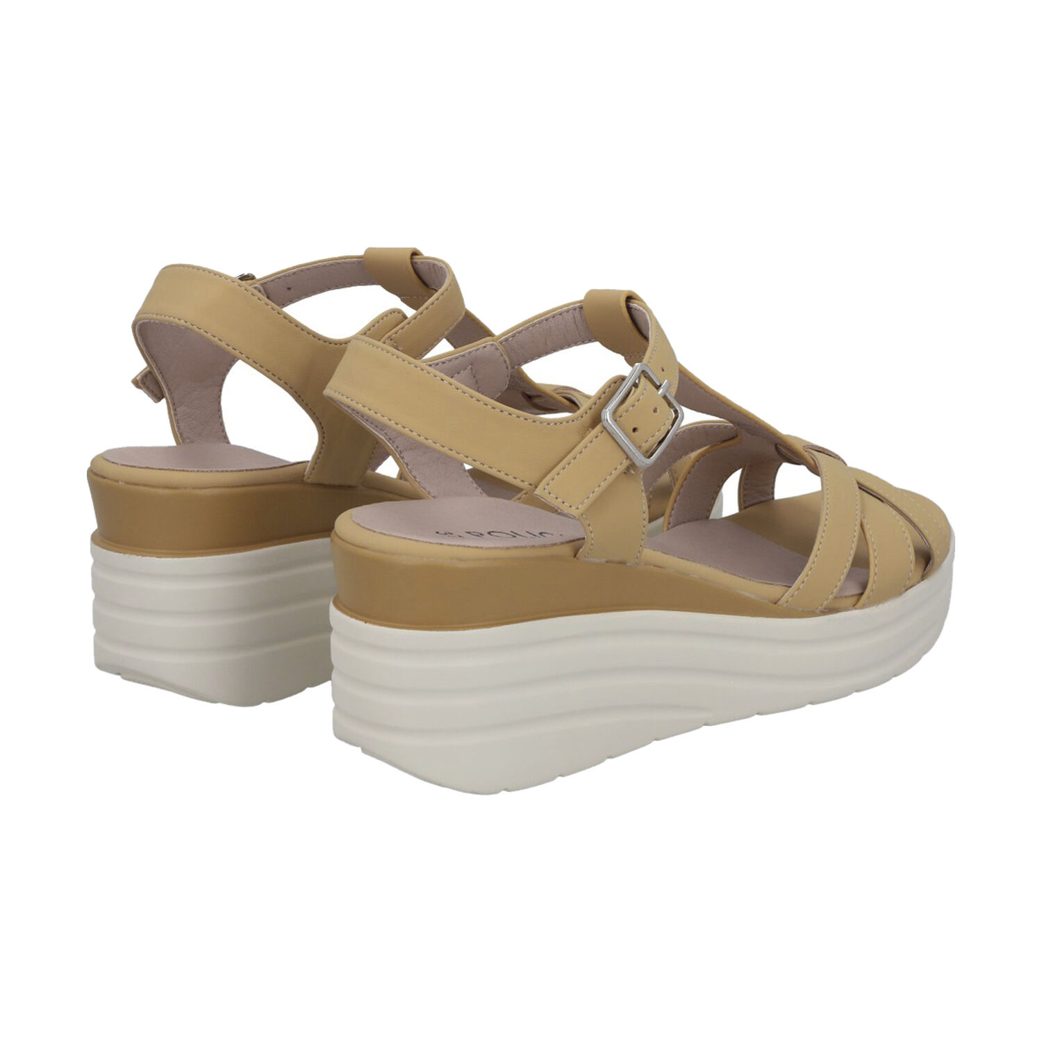 Sandalia Mujer Beige Plataforma Vesta Police image number 3.0