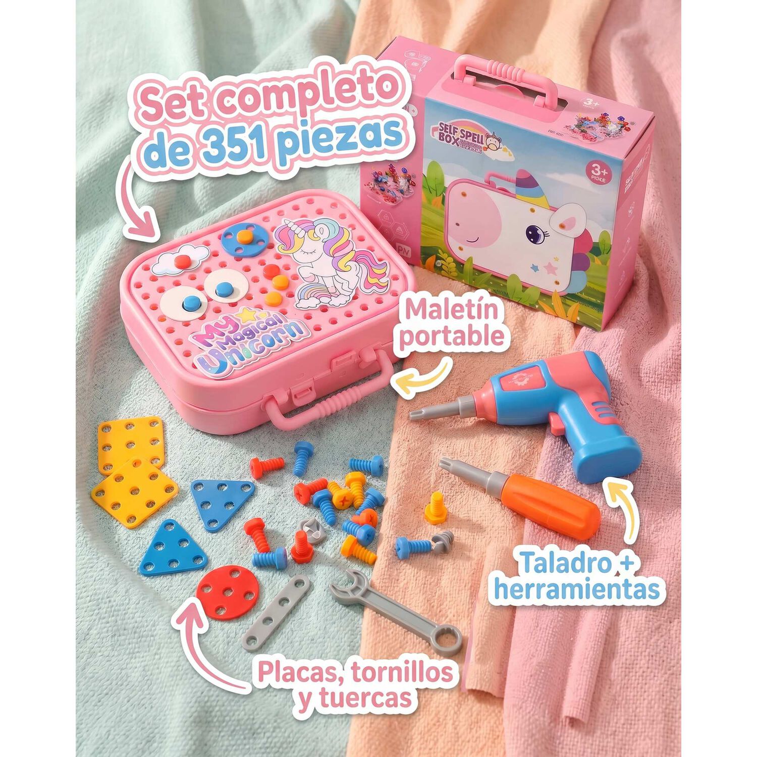 Set Maleta Herramientas Creativa Ni&ntilde;as De Unicornio image number 4.0