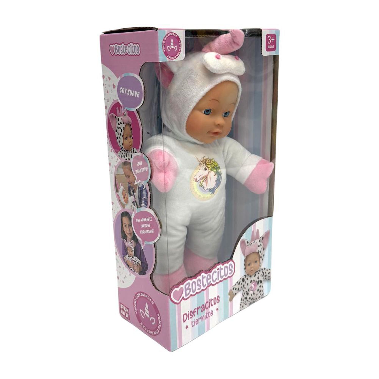 Mu&ntilde;eca Baby Doll Bostecitos Cuerpo Blando Con Disfraz 13" Ass image number 2.0