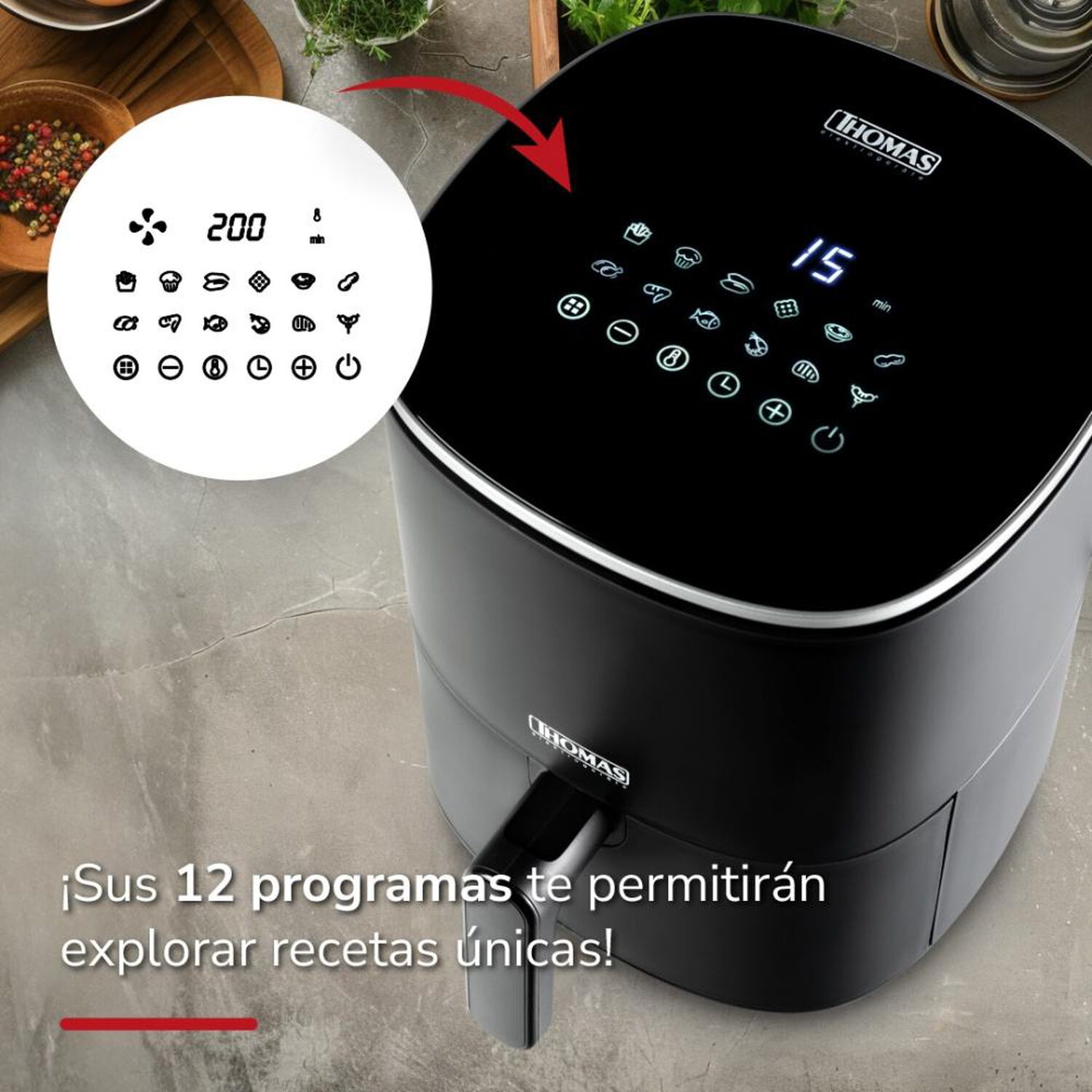 Freidora Thomas Th-af30dn / 3 Litros / 1300 Watts image number 3.0