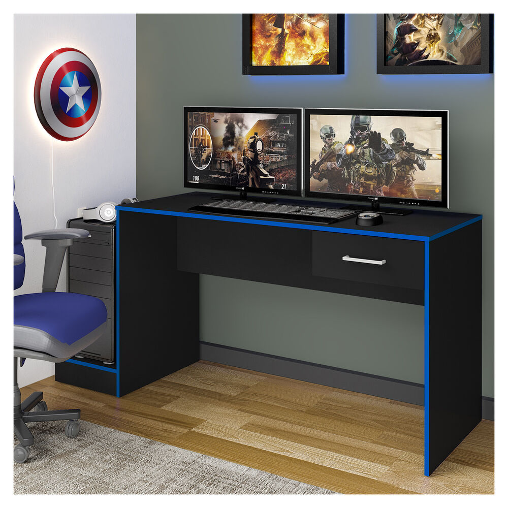 Escritorio Gamer Negro-azul image number 1.0