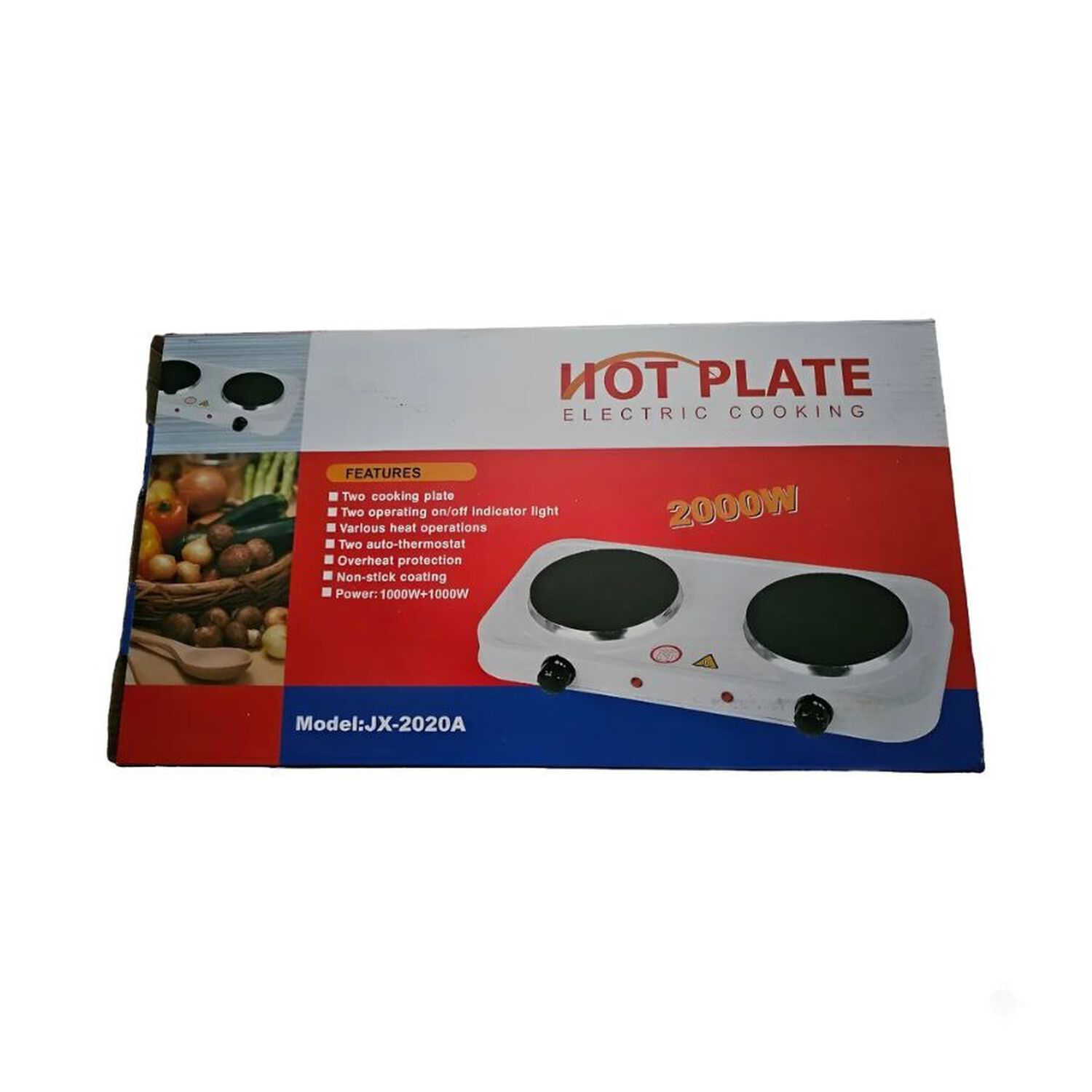 Cocina El&eacute;ctrica Port&aacute;til Hot Plate Jx-2020a 2 Platos image number 1.0
