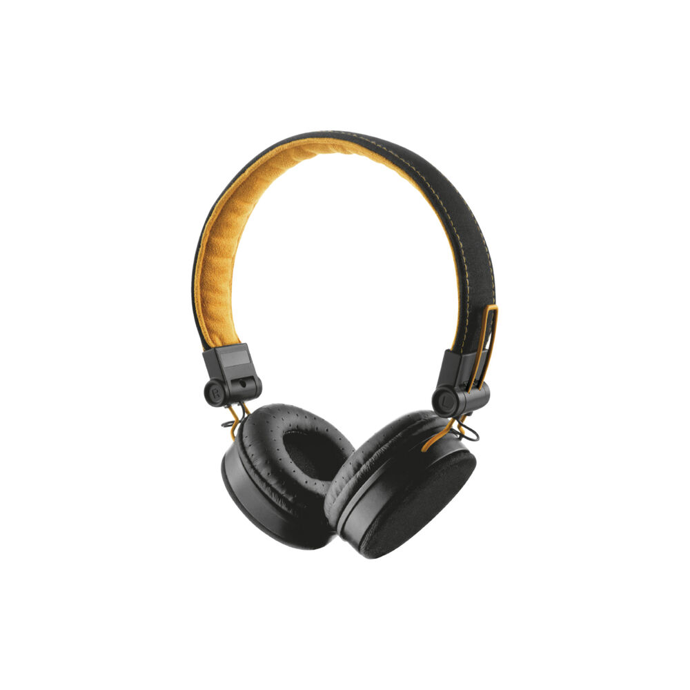 Aud&iacute;fonos Dise&ntilde;o Urbano 3.5mm Fyber Negro Con Naranjo - Ps image number 0.0