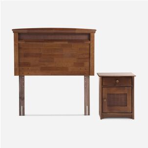 Bed Boxet Rosen Upline / 1.5 Plazas / Base Normal + Set De Maderas Veneto