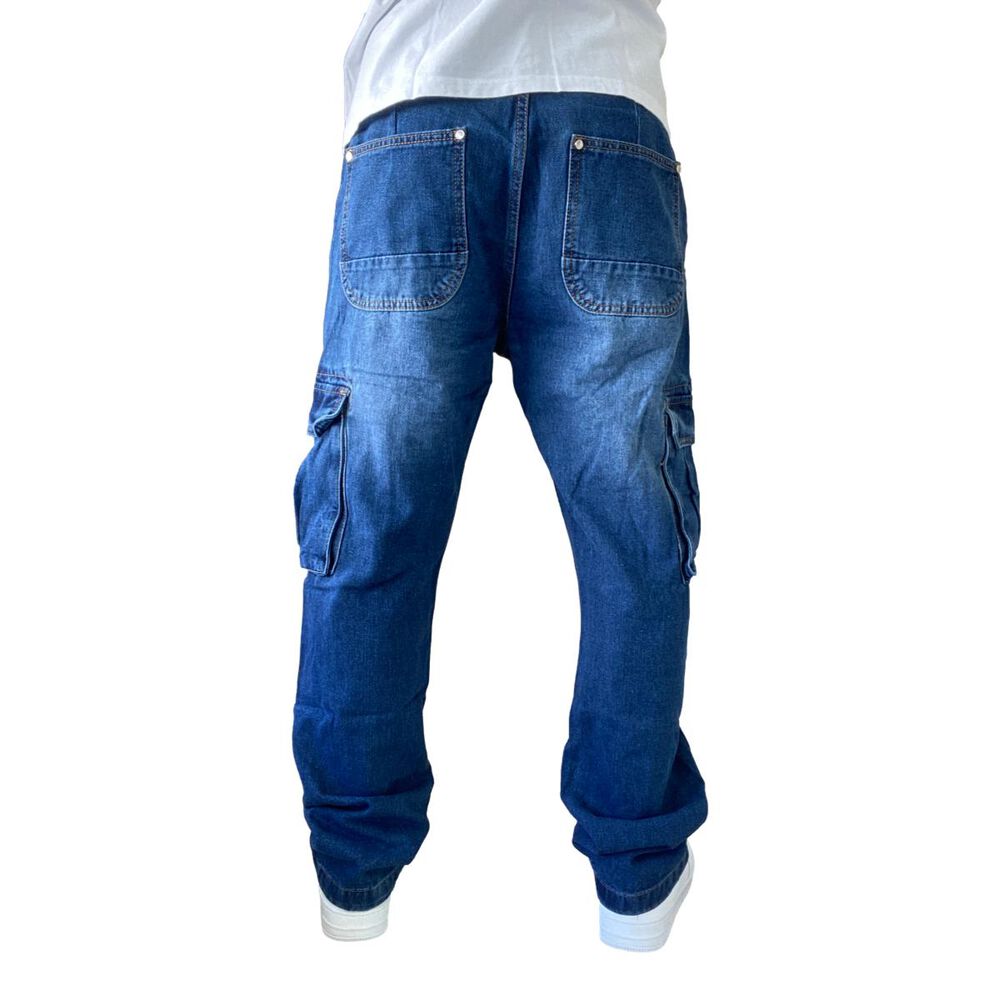 Jeans Diábolo Cargo Relaxed Fit Hombre image number 5.0