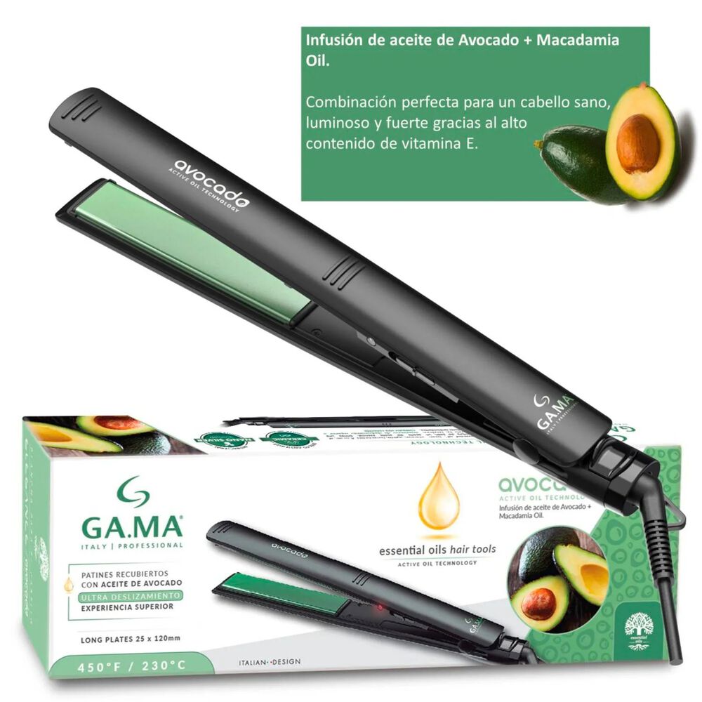 Plancha Avocado Ceramic Ion + Nano Silver Gama Negro Con Verde 230c image number 3.0