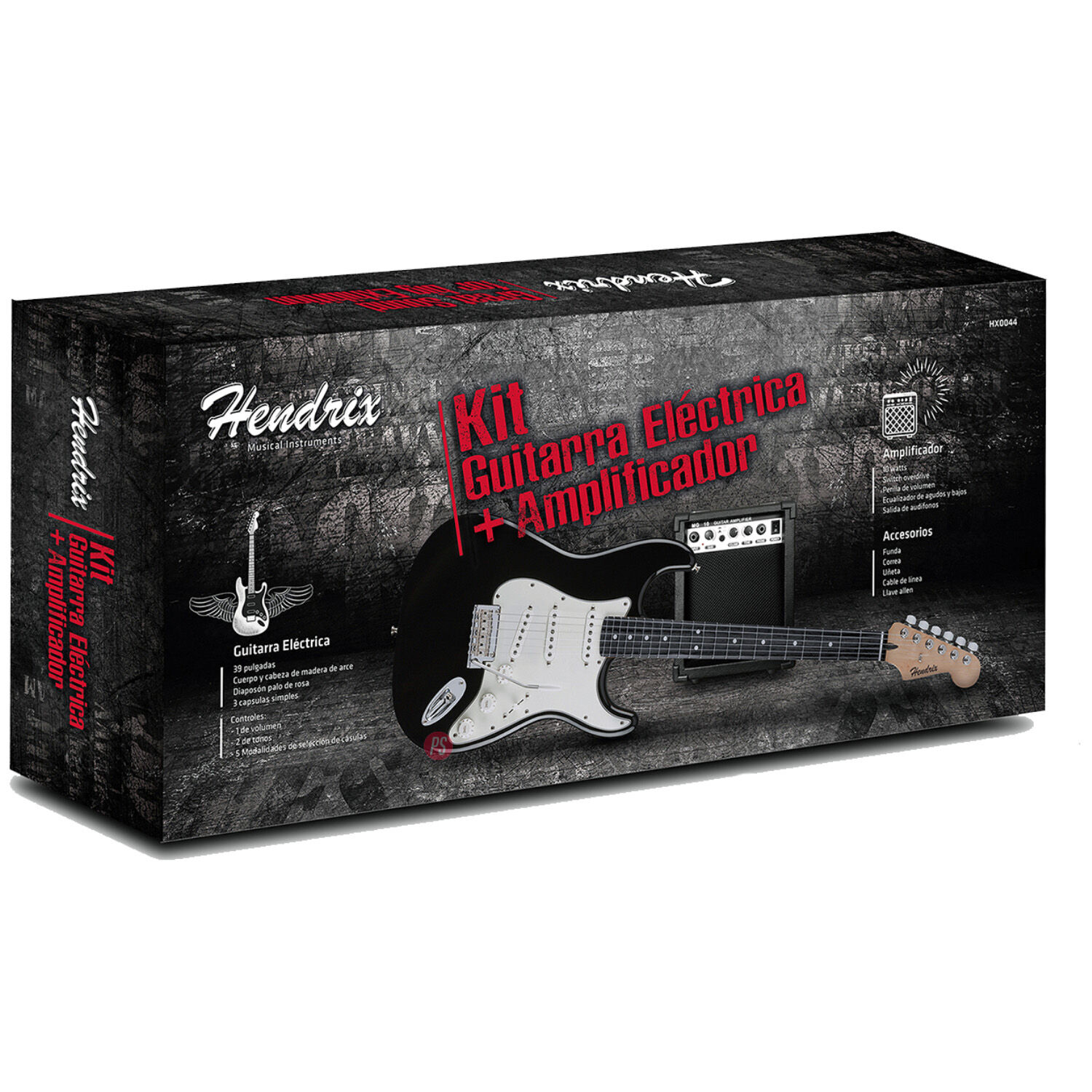 Guitarra El&eacute;ctrica 39 Pulgadas Con Amplificador 10w - Ps image number 6.0