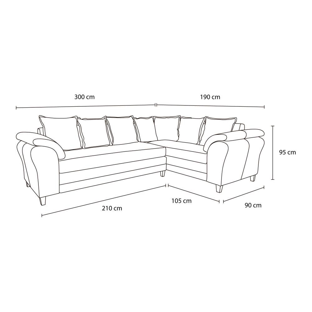Sofá Seccional Izquierdo Living Factory New Capri / 6 Cuerpos image number 7.0