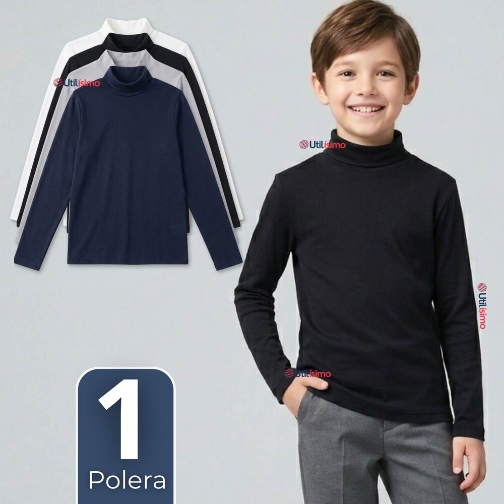 Polera Camiseta Polar Primera Capa Beatle Manga Larga Colores Surtido Ni&ntilde;o image number 0.0