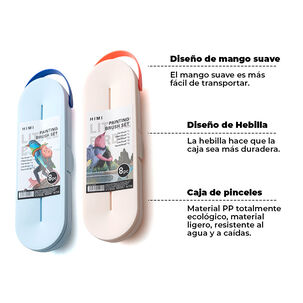 Himi Set De 8 Pinceles Multiforma Rosado