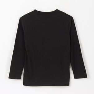 Polera Manga Larga Ni&ntilde;o Personaje Negro Sonic