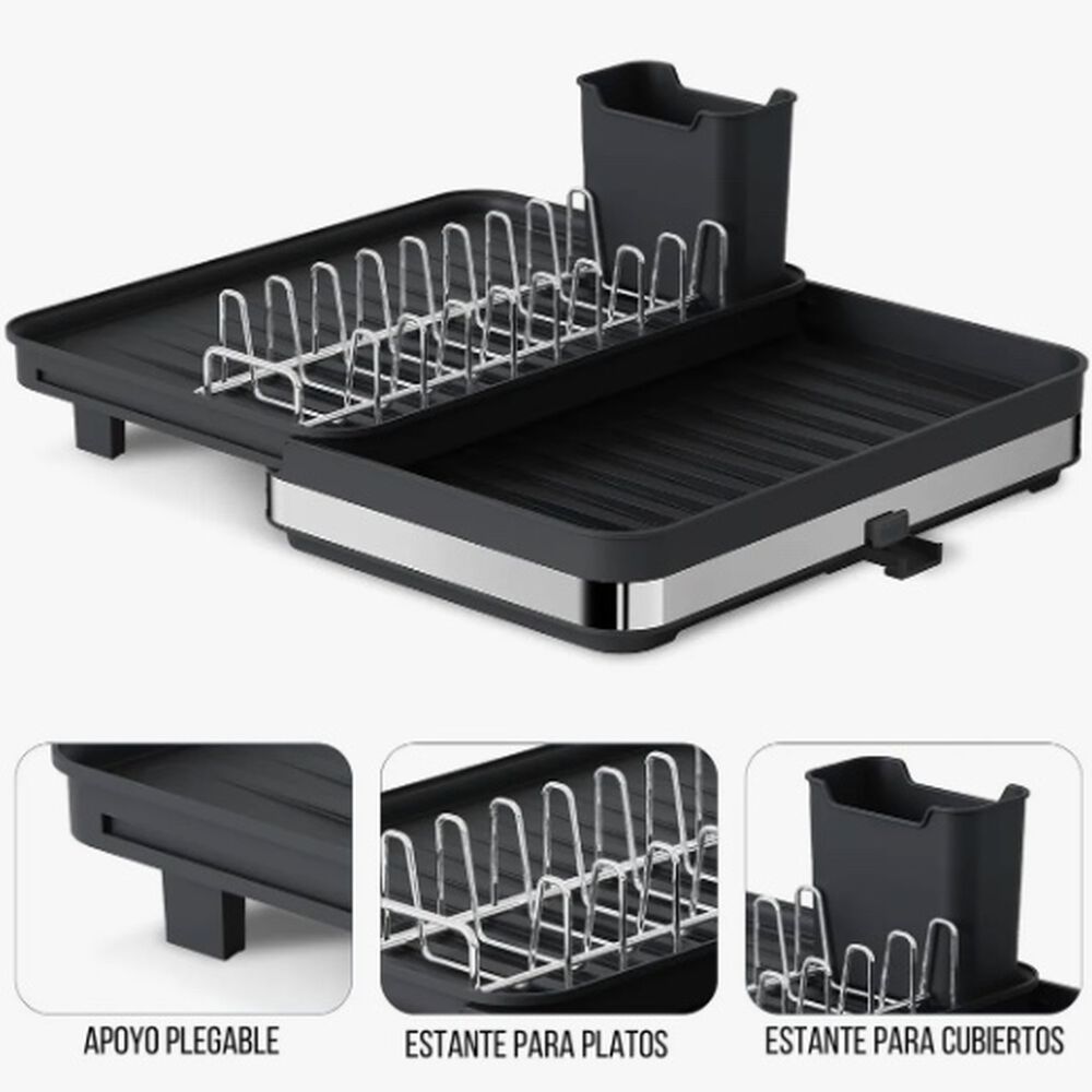 Secaplatos Escurridor Platos Loza Acero Inoxidable image number 2.0