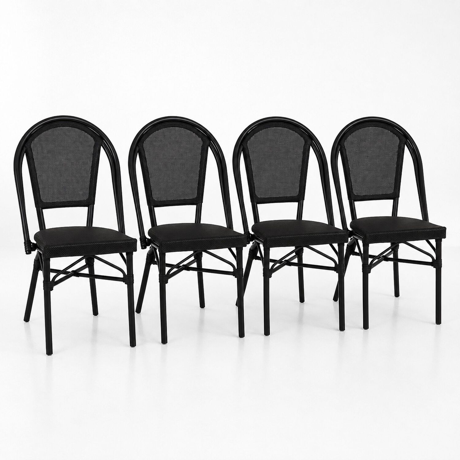 Pack De 4 Sillas Bistro Parisina Textileno - Negro image number 0.0