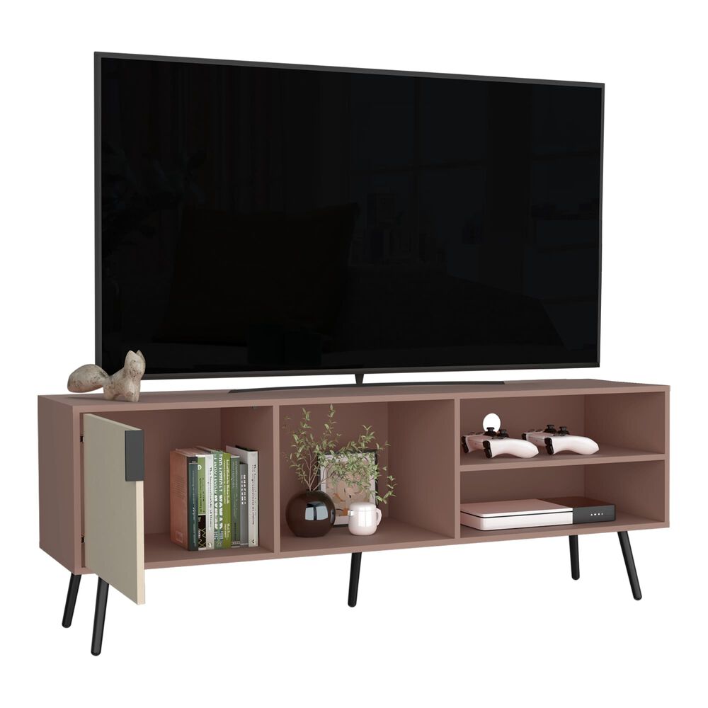 Rack Tv 65" Con 1 Puerta Abatible 58x160x40 Cm image number 1.0