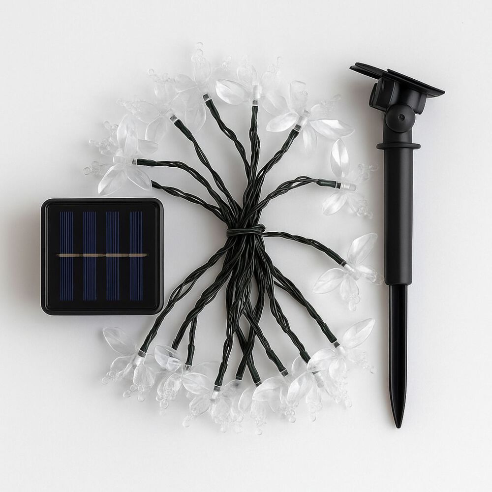 Luces Navidad Led Mariposa Solar 4m Rgb Decoracion Jardin image number 2.0