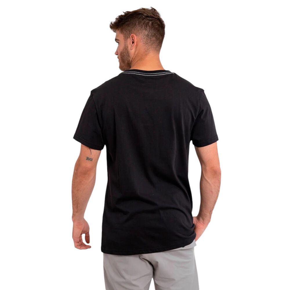 Polera Orgánica Con Bolsillo Negro Hombre Falcone image number 3.0