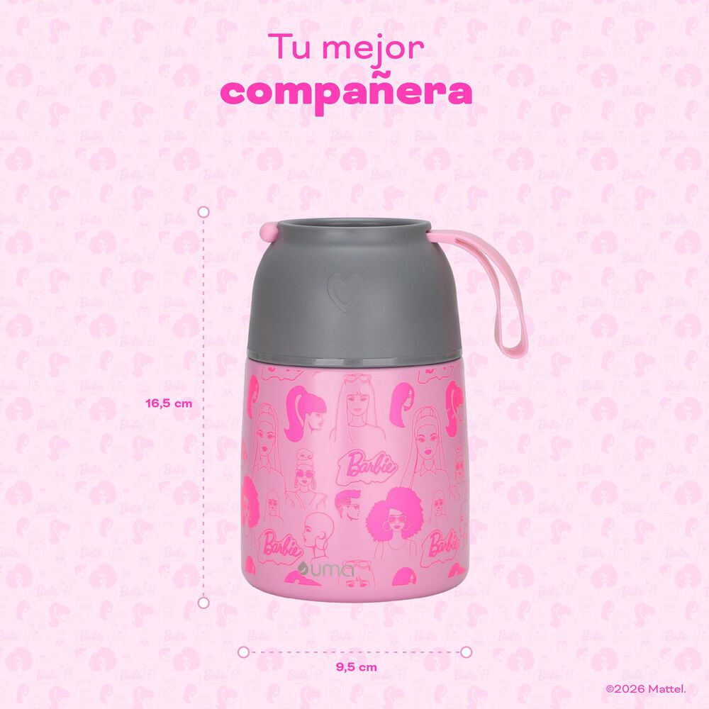 Termo Comida Barbie & Friends + Cuchara 450ml Acero Inox Uma image number 5.0
