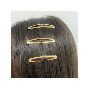 Set Clip Semiovalado Grande Besty Dorado 3u Dorado