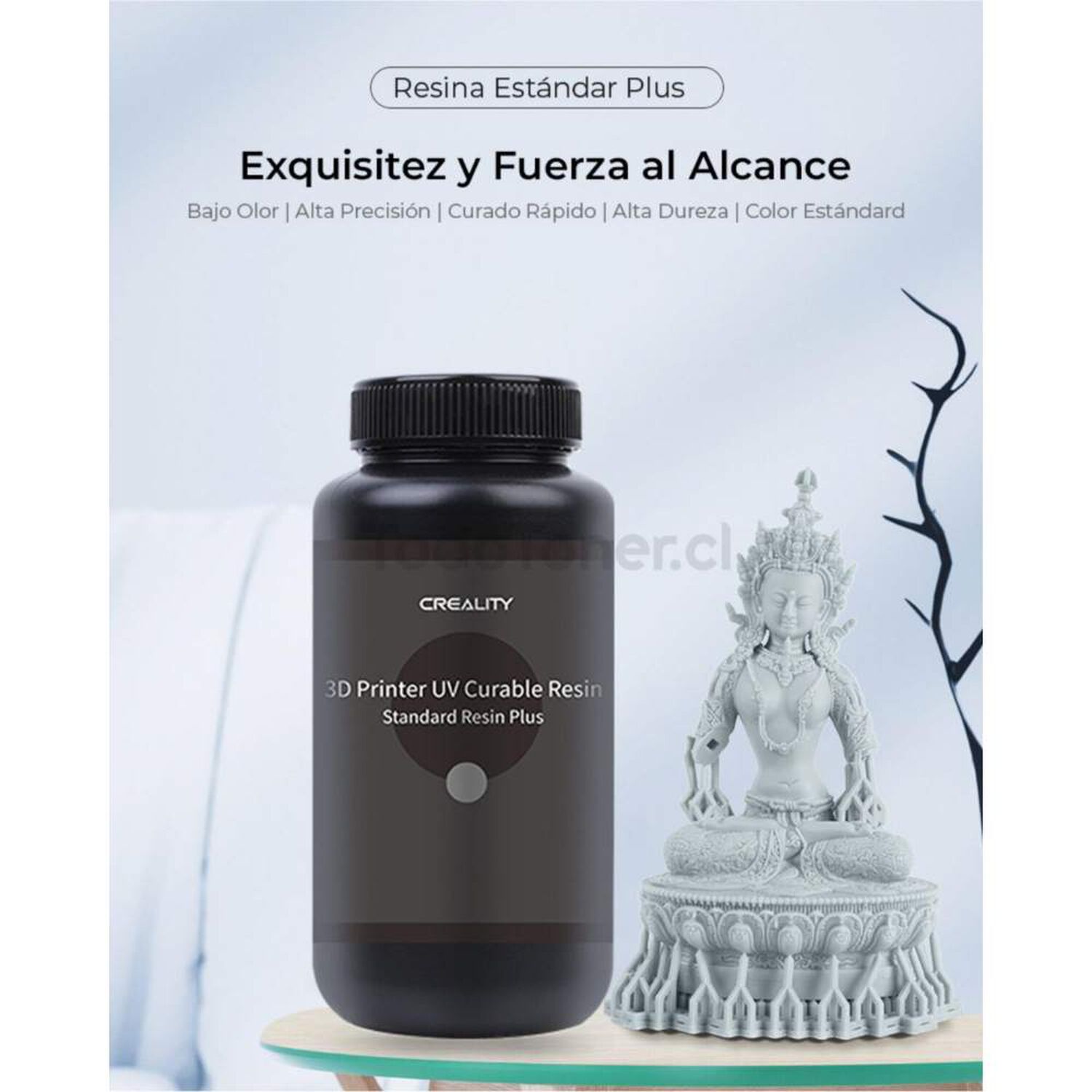 Resina Transparente Para Impresoras 3d 1000g Creality Plus image number 2.0