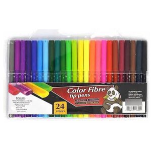 Set 24 L&aacute;pices Marcadores Scripto Lavables A Base De Agua