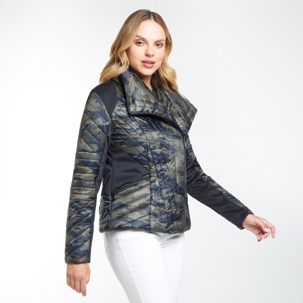 Parka Regular Cuello Alto Cierre Cruzado Mujer Kimera image number 2.0